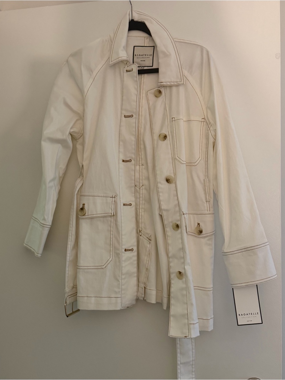 NWT Bagatelle white denim dress size medium